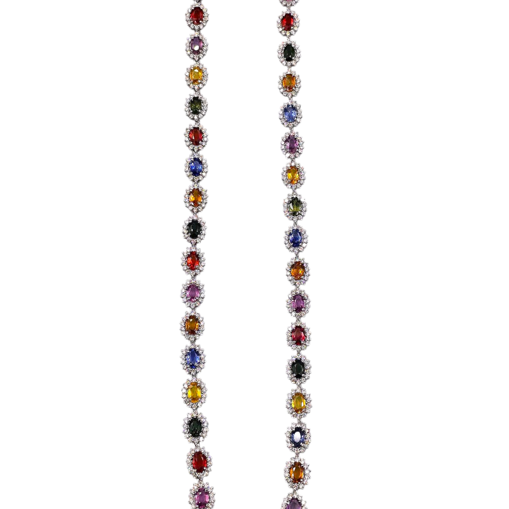 Multisaphir Collier – Bild 2
