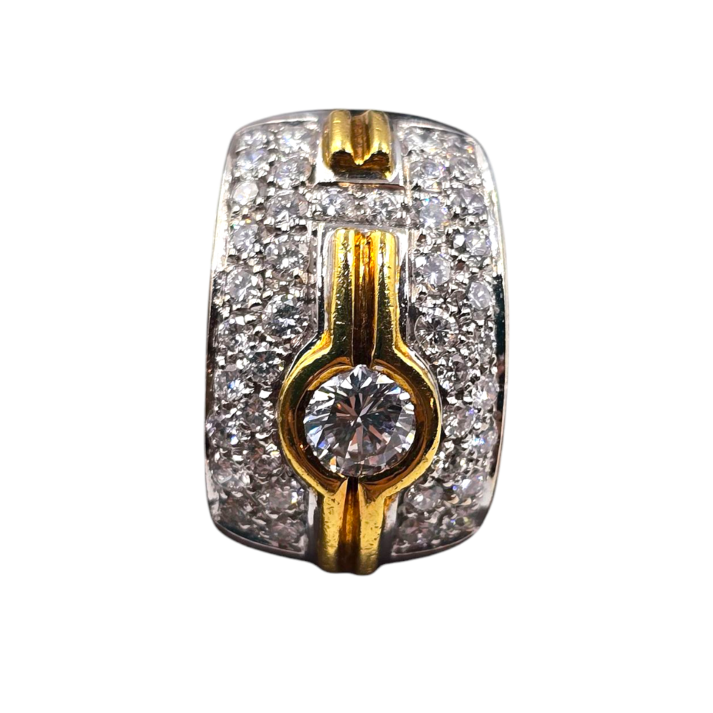 Elegante Diamant-Ohrringe mit Goldakzent – Bild 2