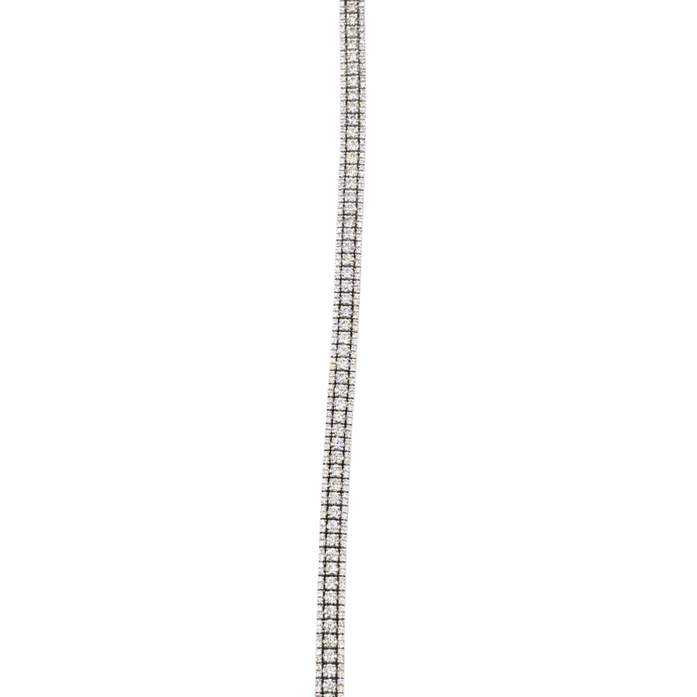 Diamantarmband in Weißgold – Doppelreihiges Design