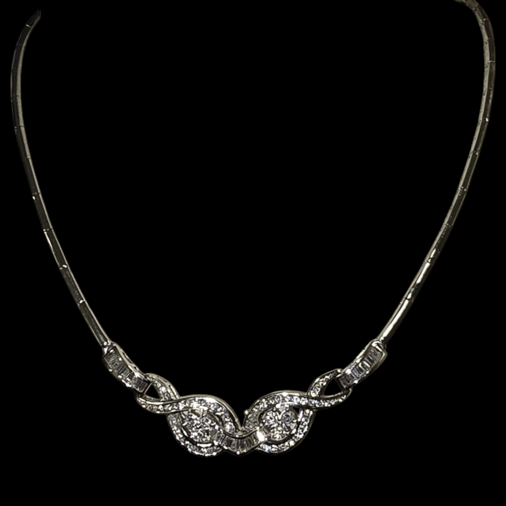 Collier mit Brillanten + Diamanten