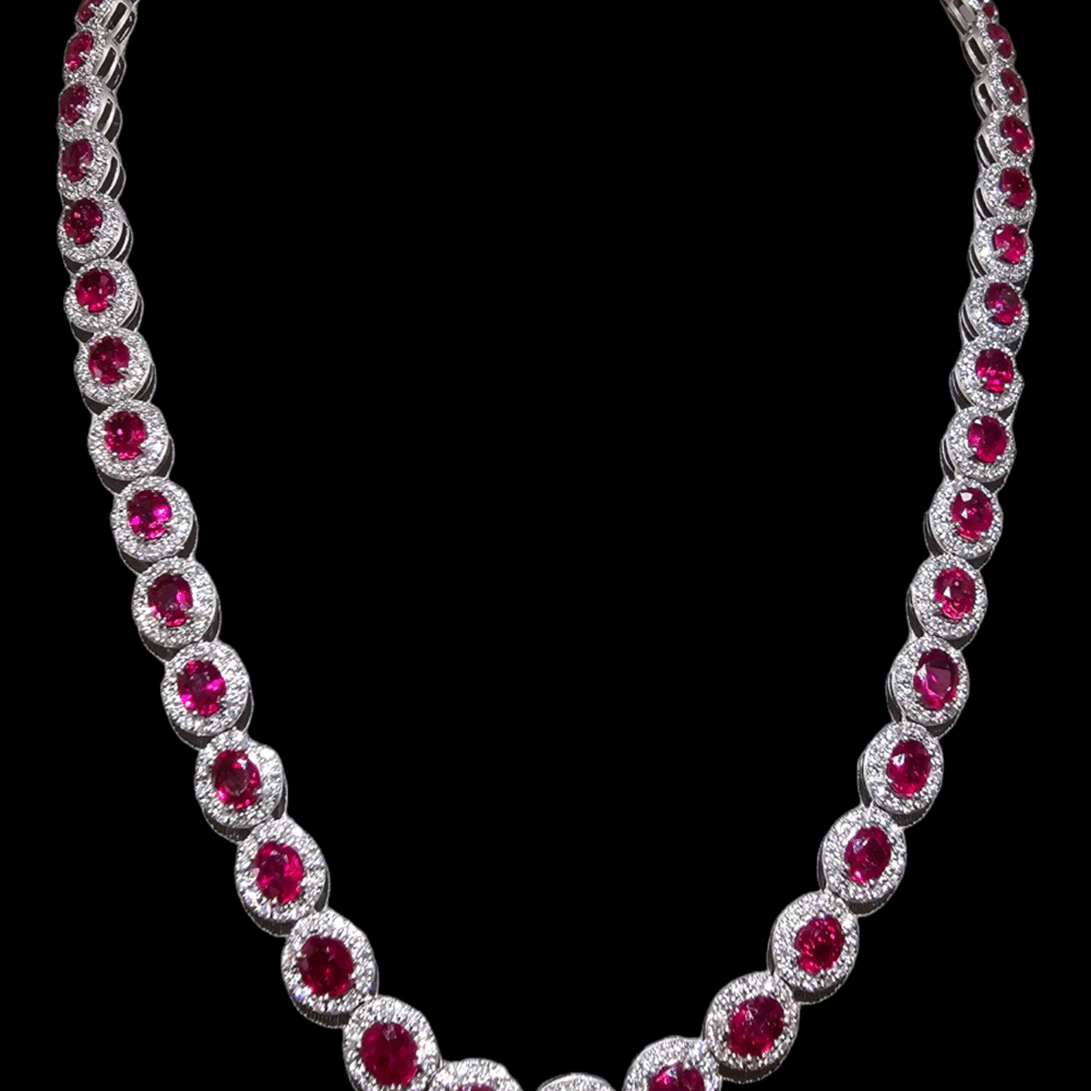 Rubin Collier mit Diamanten