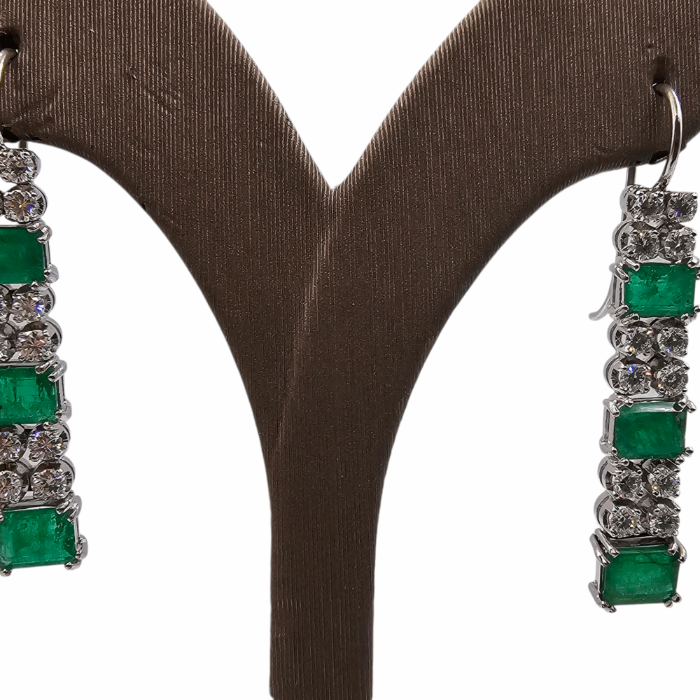 Emerald Ohrringe mit Diamanten