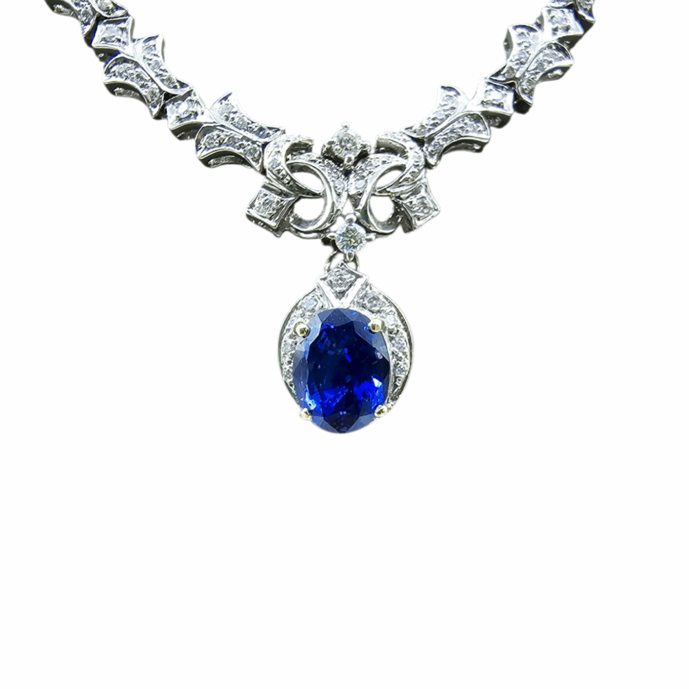 Collier mit Saphir – Bild 2